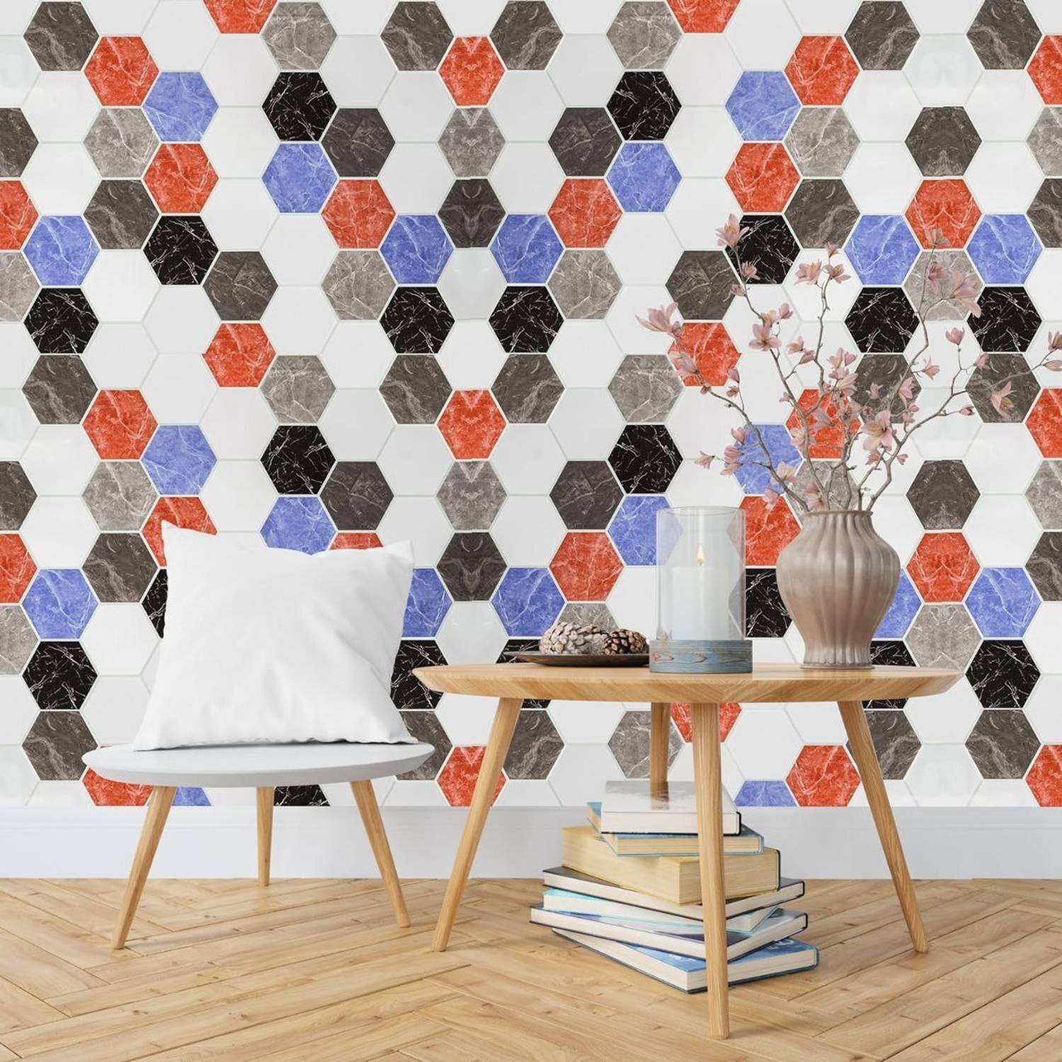 ADVOLKEN 200 cm x 60 cm Waterproof Abstract Vinyl Wallpaper