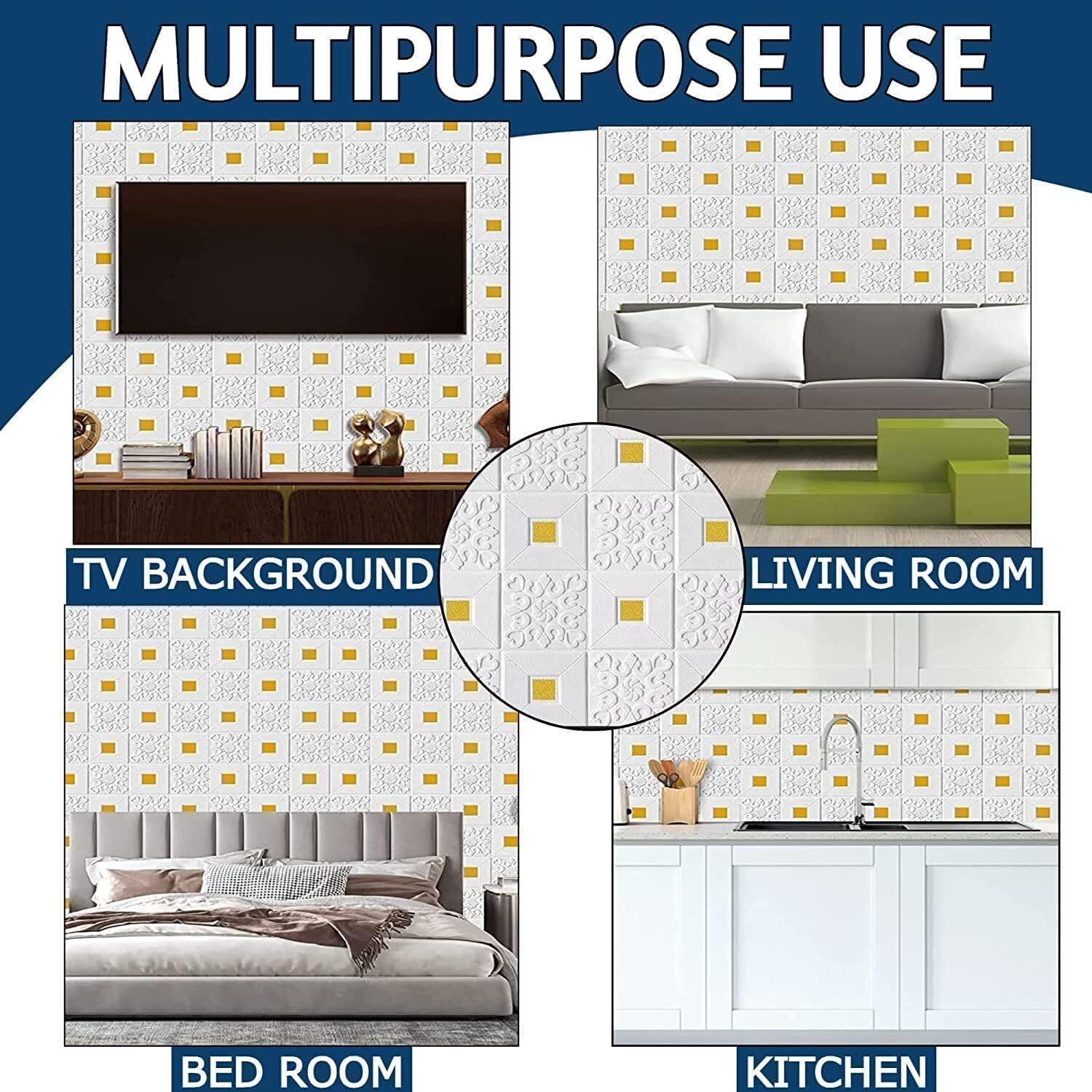Image of GRABITOZ 70 cm x 70 cm Waterproof Decorative Vinyl Wallpaper