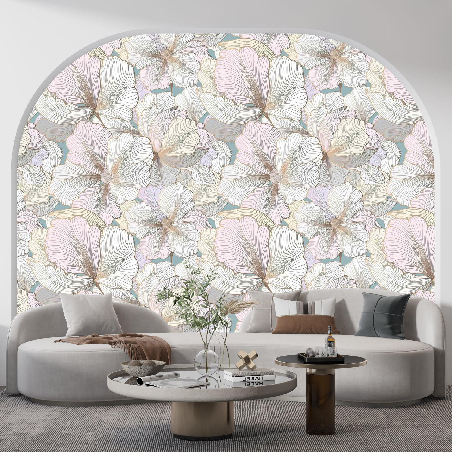 Image of FOKRIM 300 cm x 45 cm Waterproof Floral & Botanical Vinyl Wallpaper