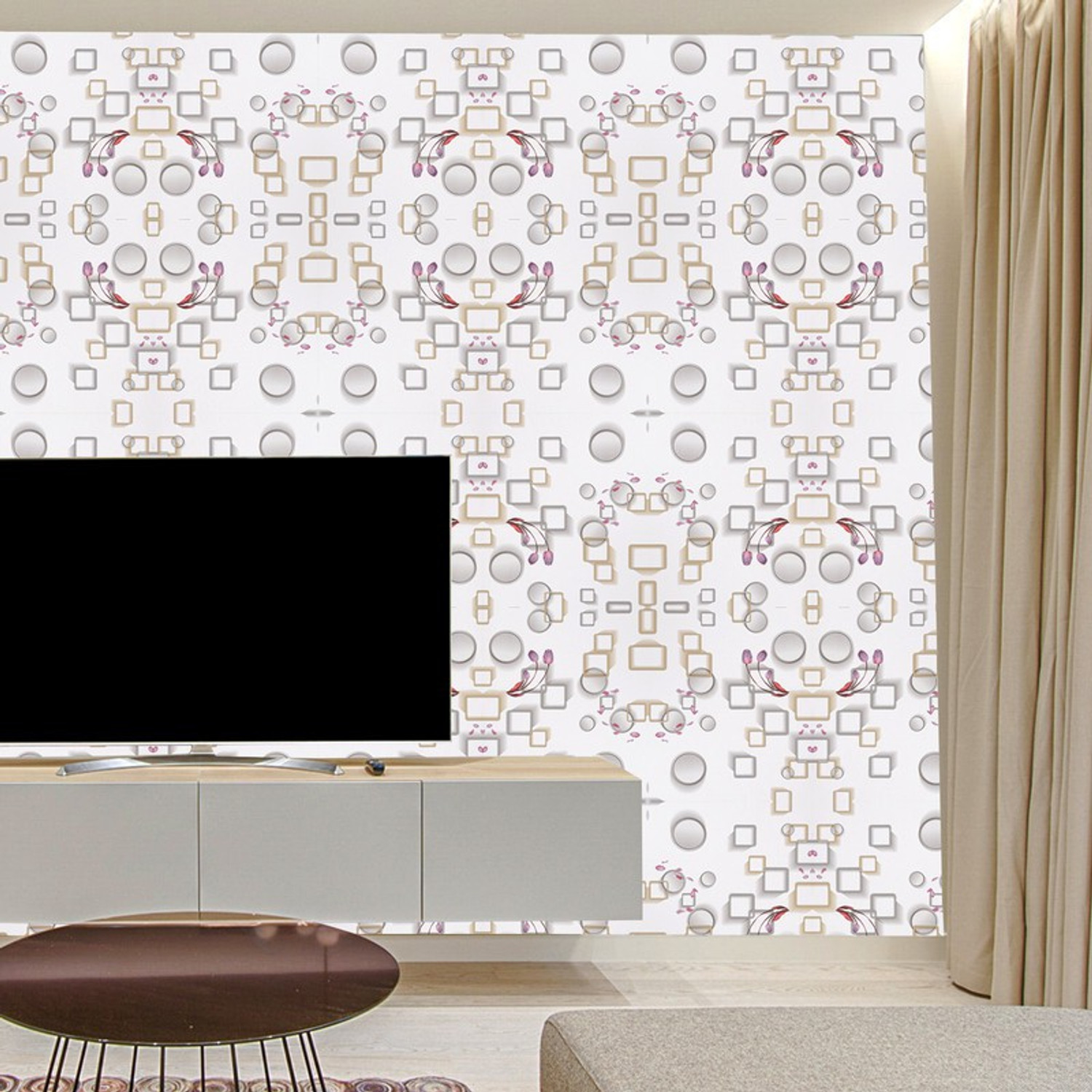 Image of WallBerry 300 cm x 40 cm Waterproof Abstract Vinyl Wallpaper