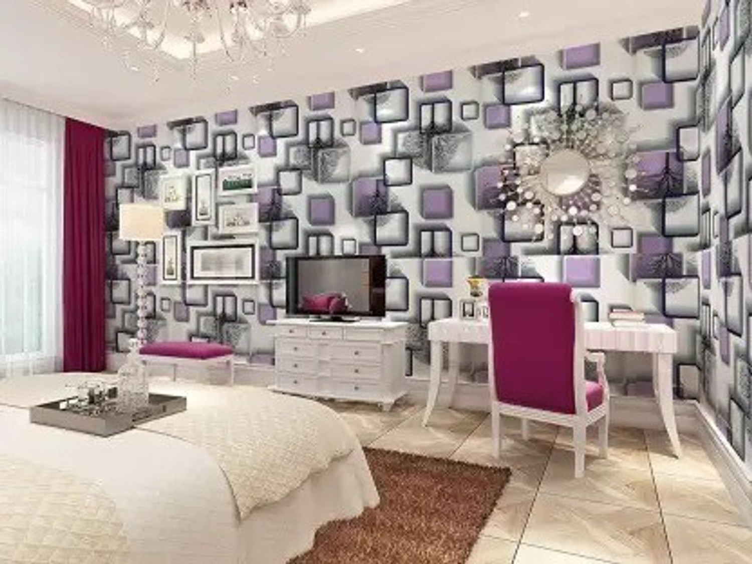 Image of Uratech 1000 cm x 45 cm Waterproof Abstract Vinyl Wallpaper