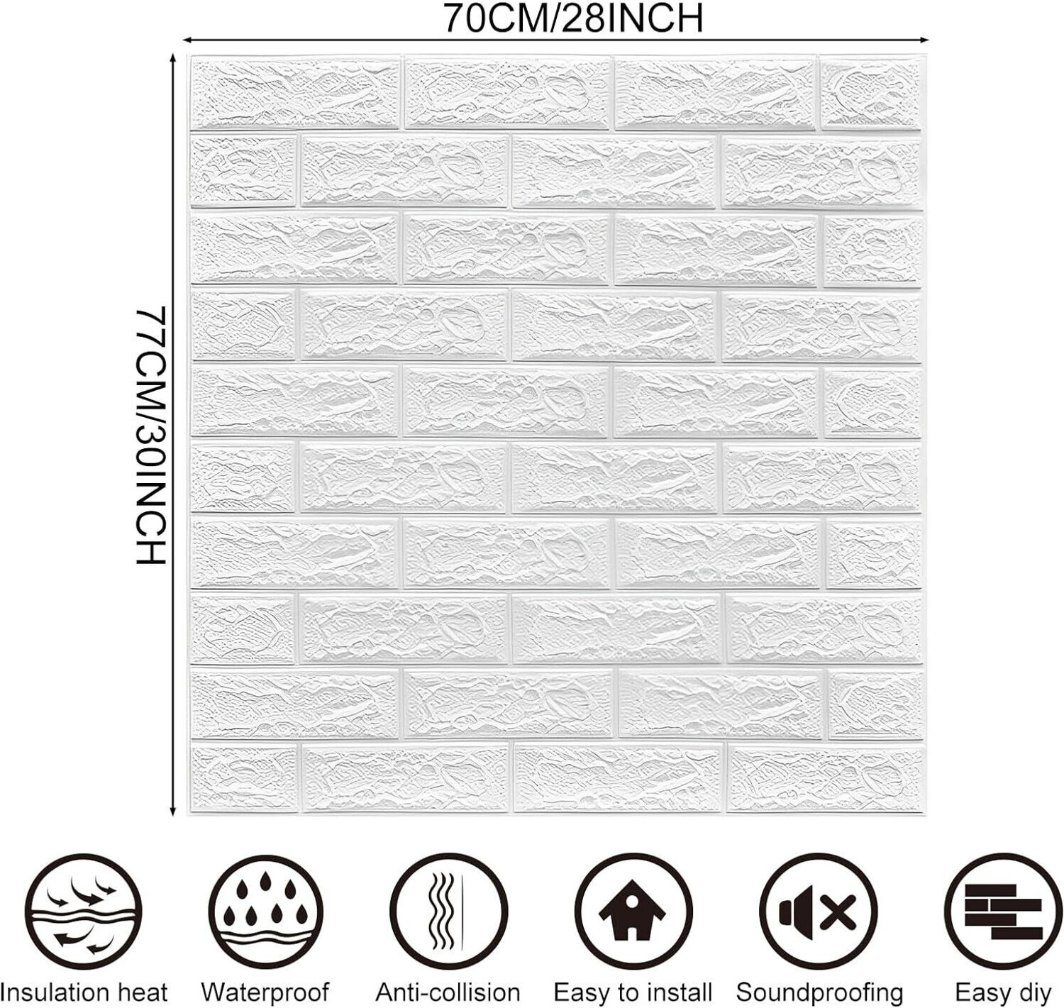 Image of VYAKAT 70 cm x 77 cm Waterproof Decorative Vinyl Wallpaper