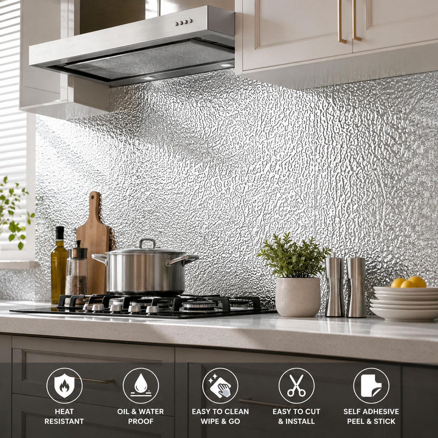 Image of AMBDDED 200 cm x 60 cm Waterproof Decorative Vinyl Wallpaper