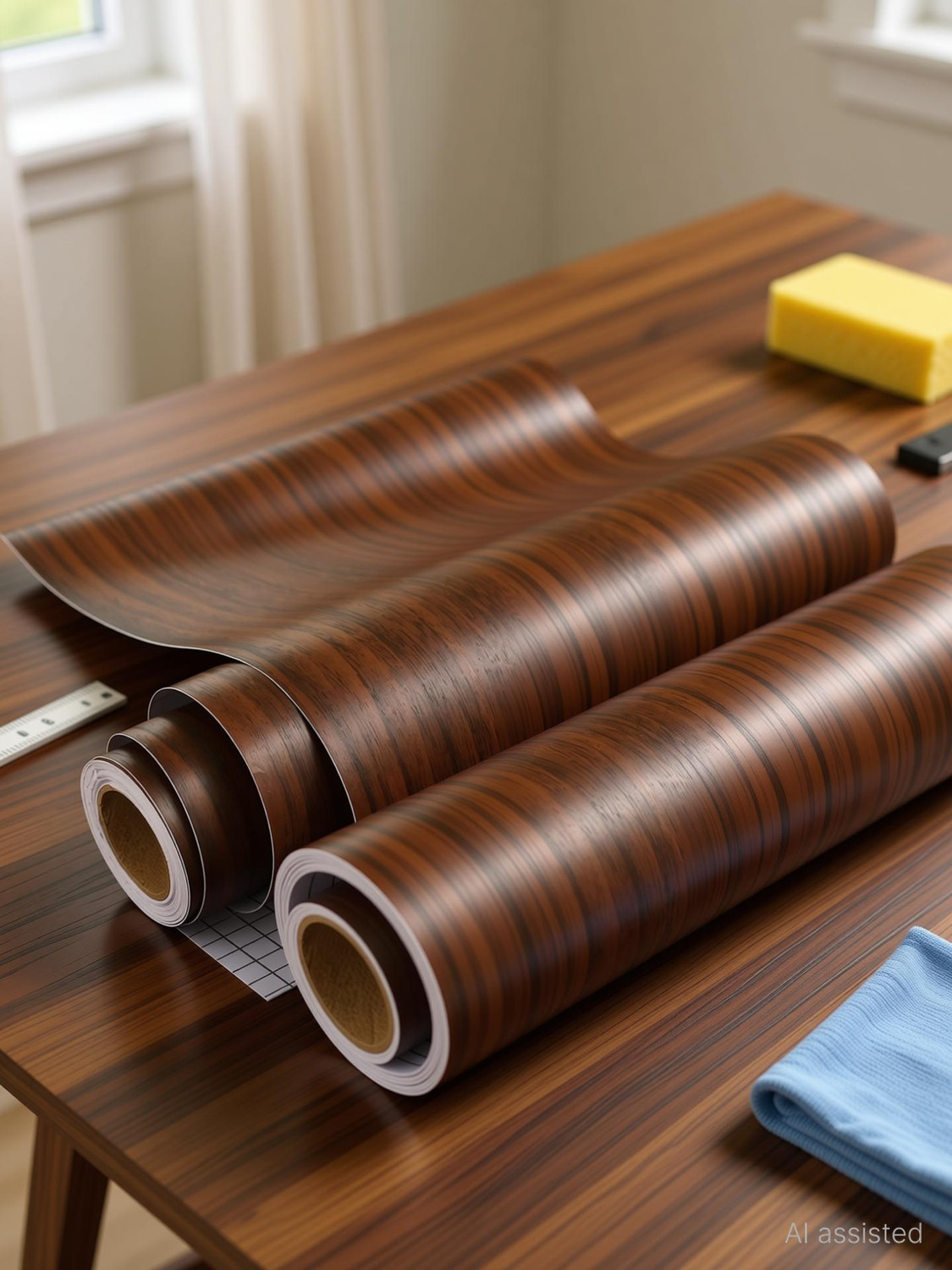 Image of WolTop 400 cm x 45 cm Waterproof Abstract Vinyl Wallpaper