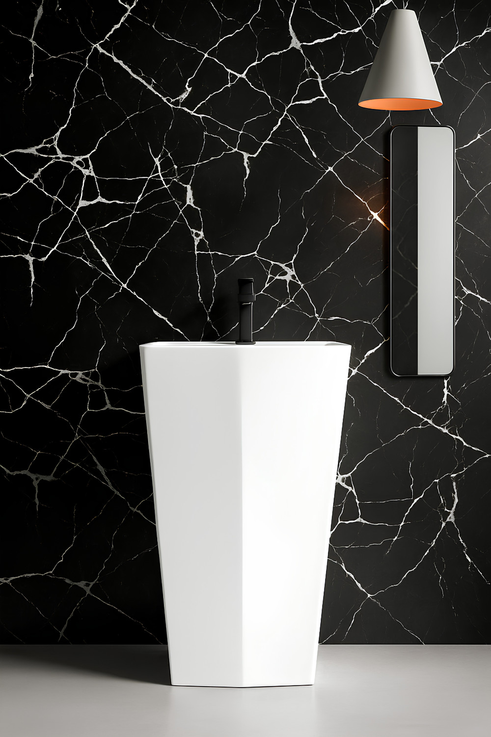 Image of voltify 200 cm Waterproof Wall Sticker For Kitchen & Home Decor - Glossy Marble Pattern Self Adhesive Sticker