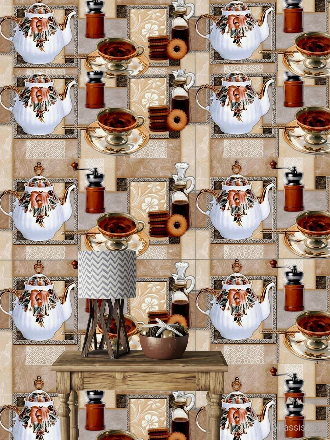 AMBEY DECOR 245 cm x 40 cm Waterproof Decorative Vinyl Wallpaper
