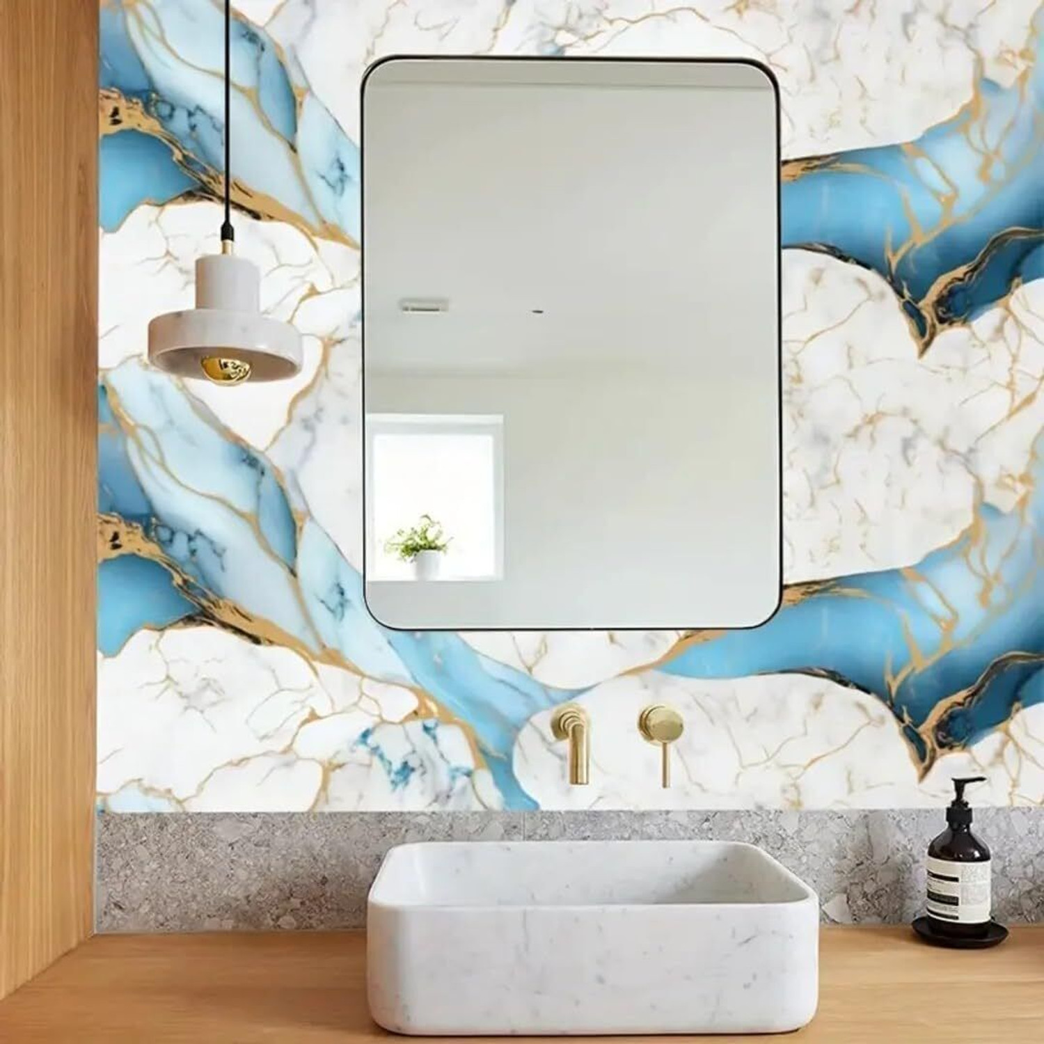 Image of Veki 60 cm x 200 cm Waterproof Classics PVC, Vinyl Wallpaper