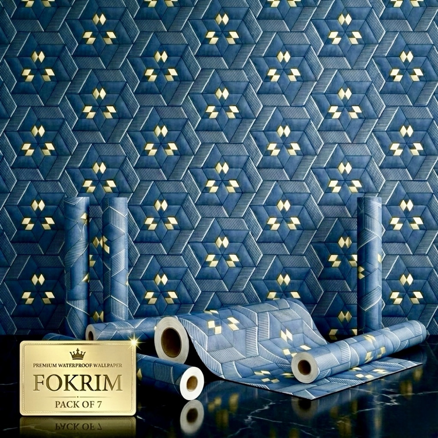 Image of FOKRIM 300 cm x 45 cm Waterproof Decorative Vinyl Wallpaper
