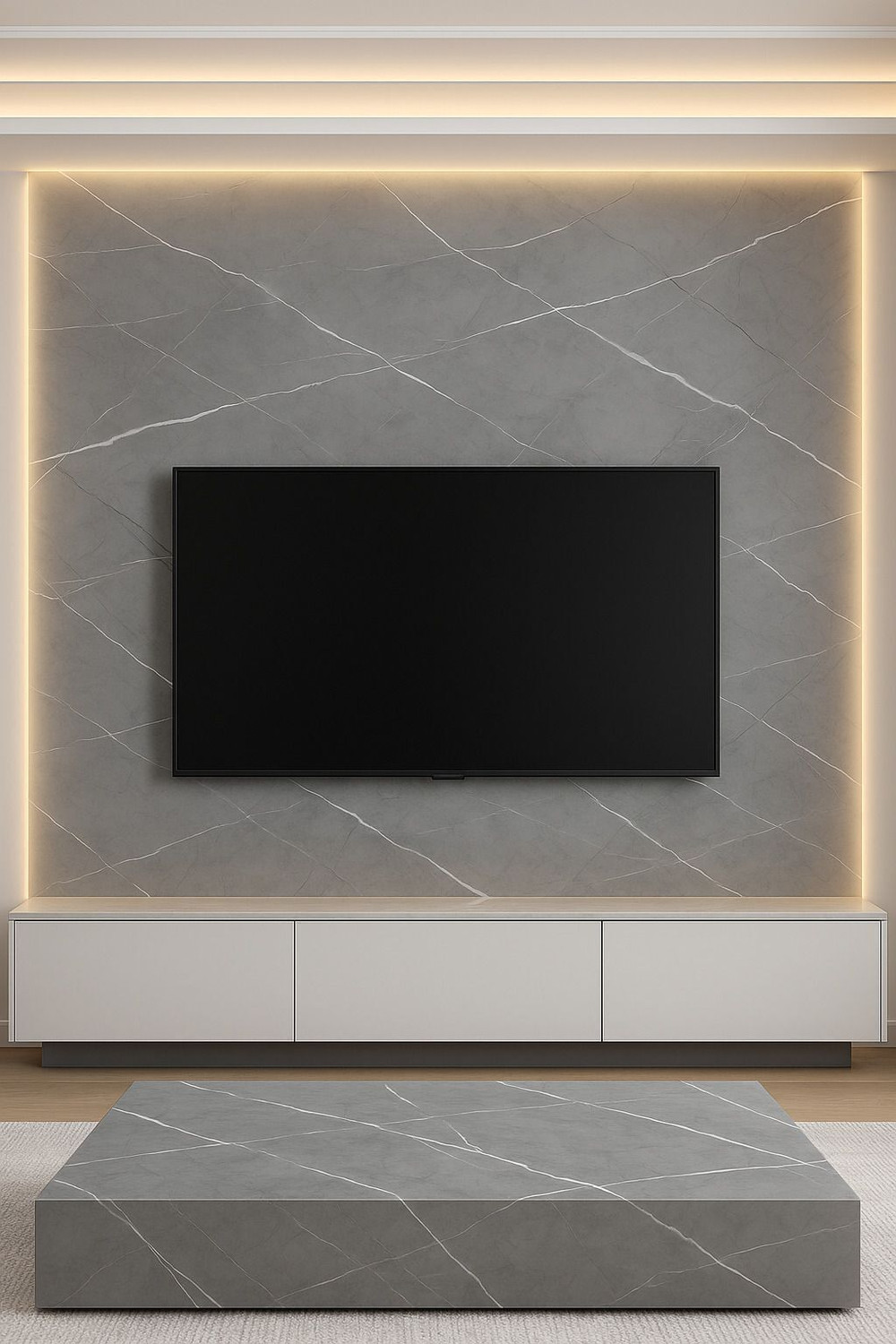 Image of voltify 200 cm Waterproof Wall Sticker For Kitchen & Home Decor - Glossy Marble Pattern Self Adhesive Sticker