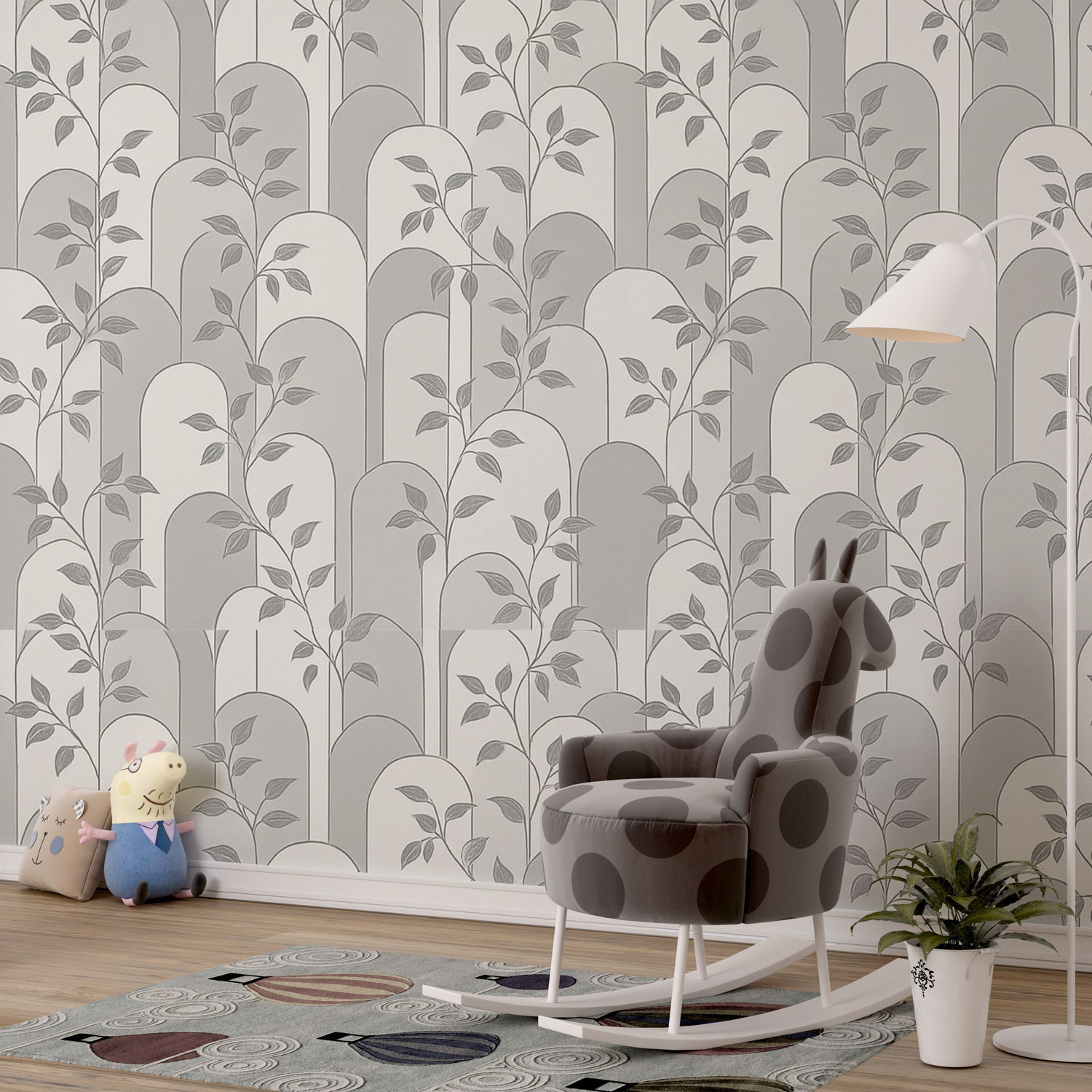 Image of FOKRIM 300 cm x 45 cm Waterproof Floral & Botanical Vinyl Wallpaper