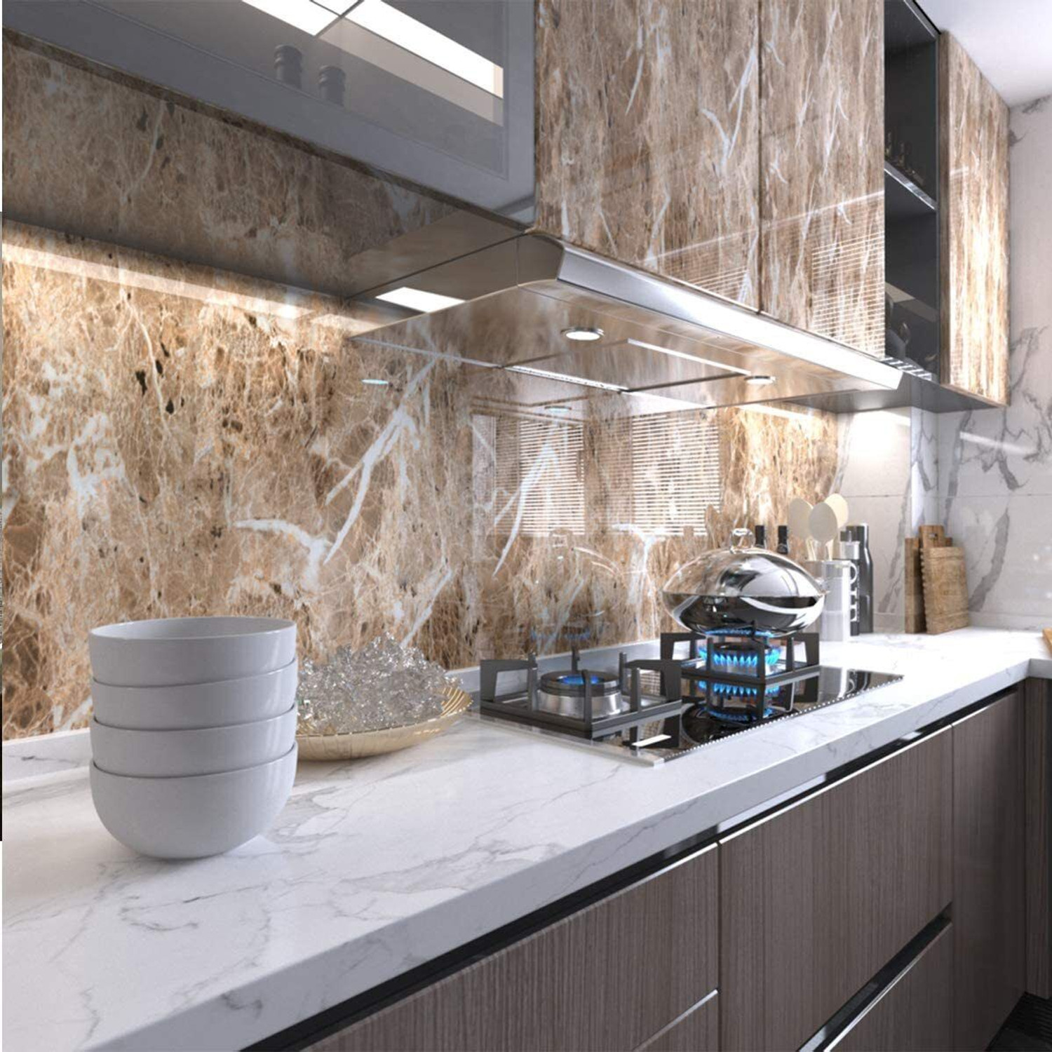 Image of Oupstrive 200 cm x 60 cm Waterproof Decorative Vinyl Wallpaper