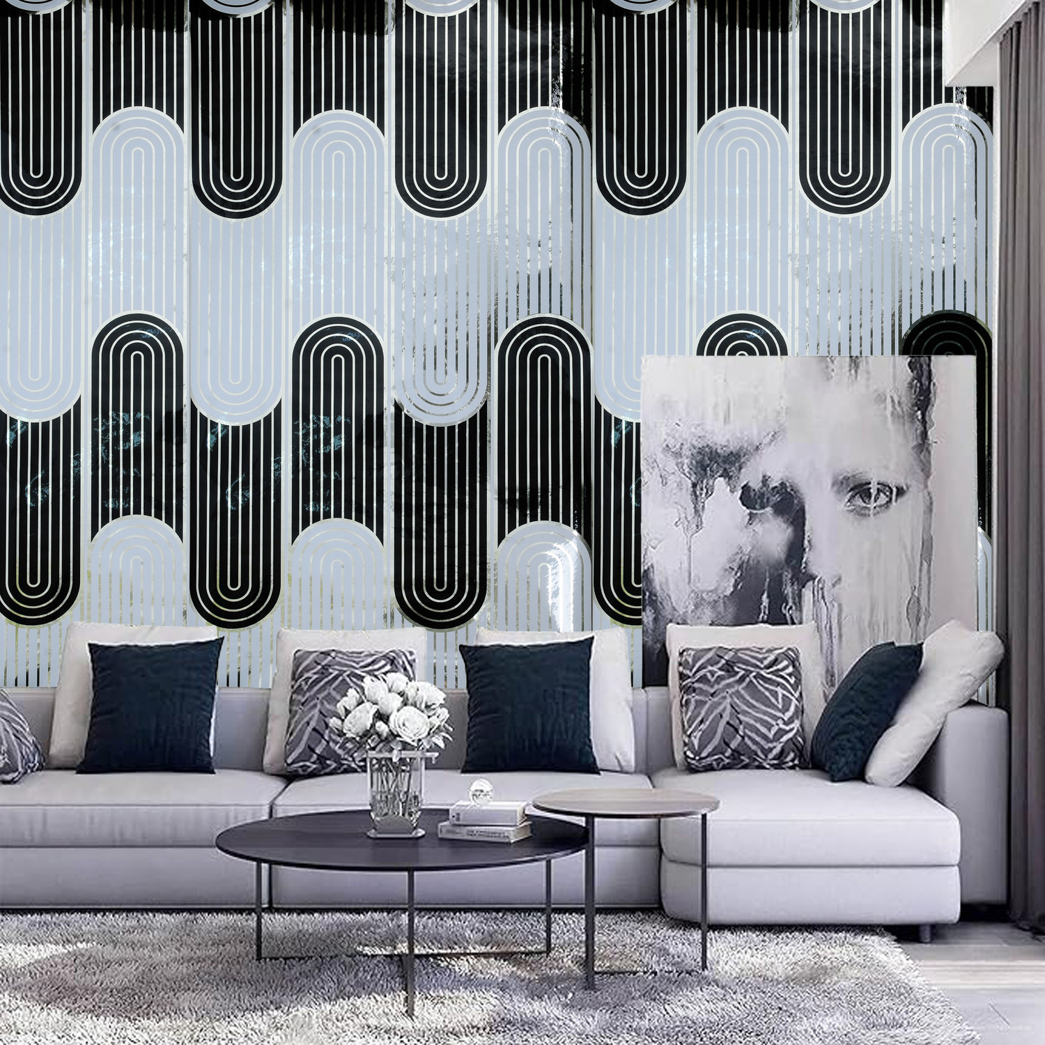 Image of Veki 200 cm x 60 cm Waterproof Decorative Vinyl Wallpaper