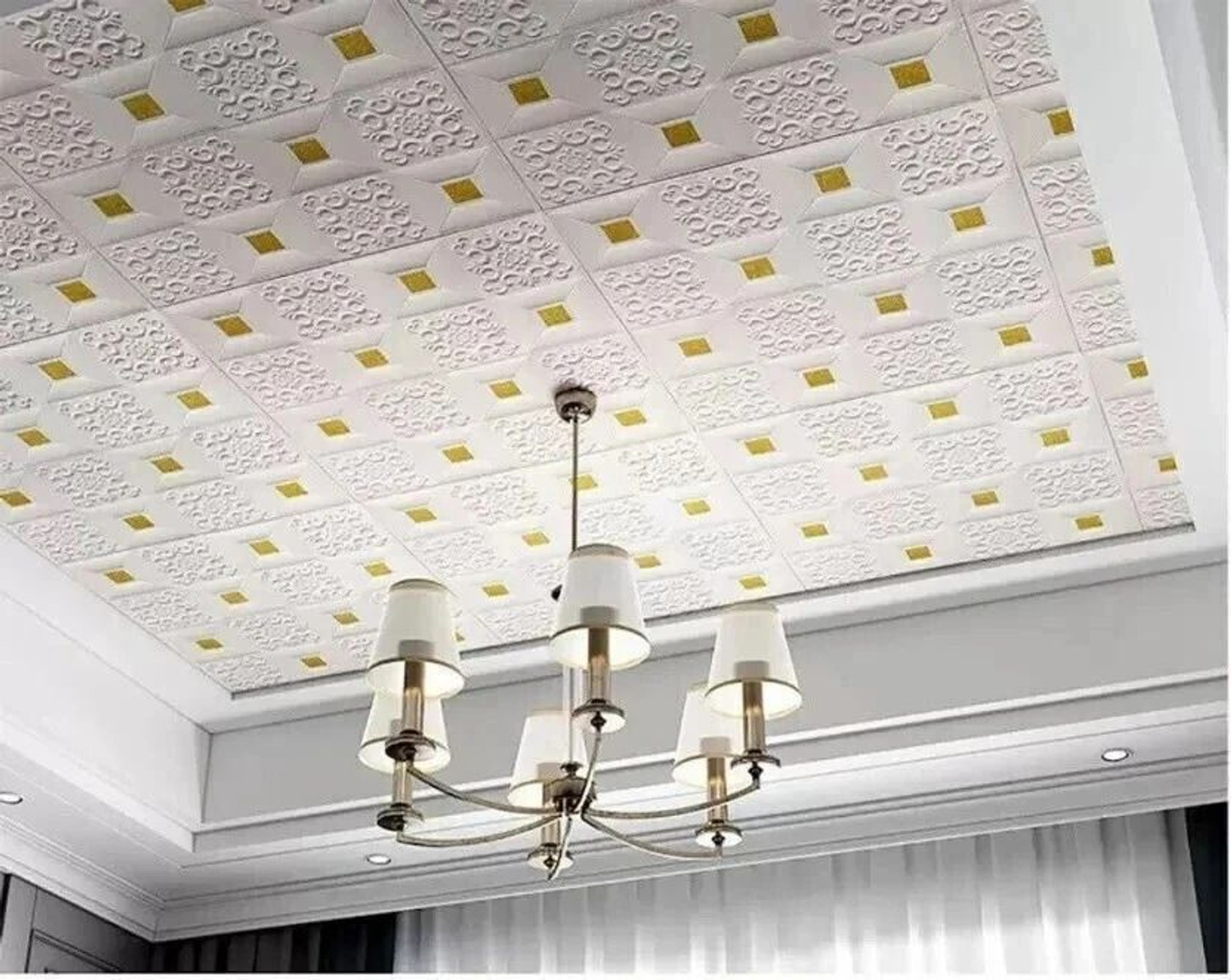 Image of d global 70 cm x 70 cm Waterproof Floral & Botanical Embossed Wallpaper