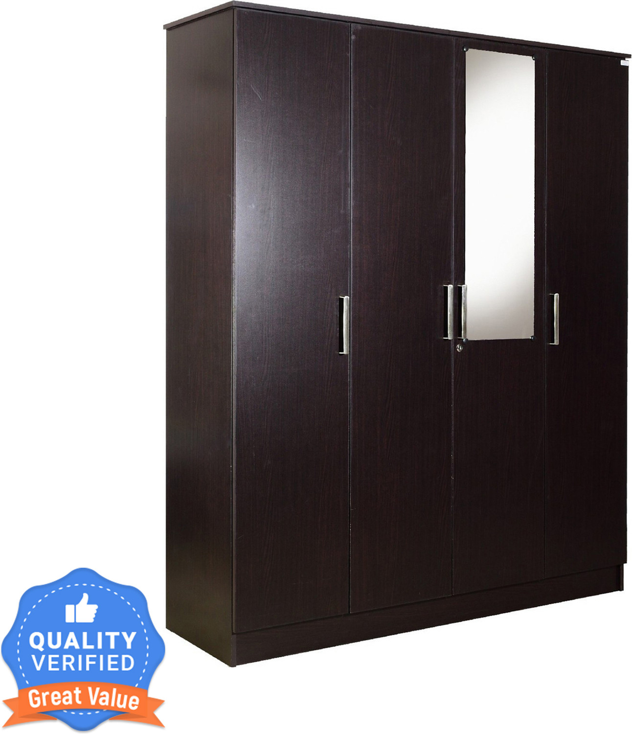 Image of Flipkart Perfect Homes Engineered Wood 4 Door Wardrobe