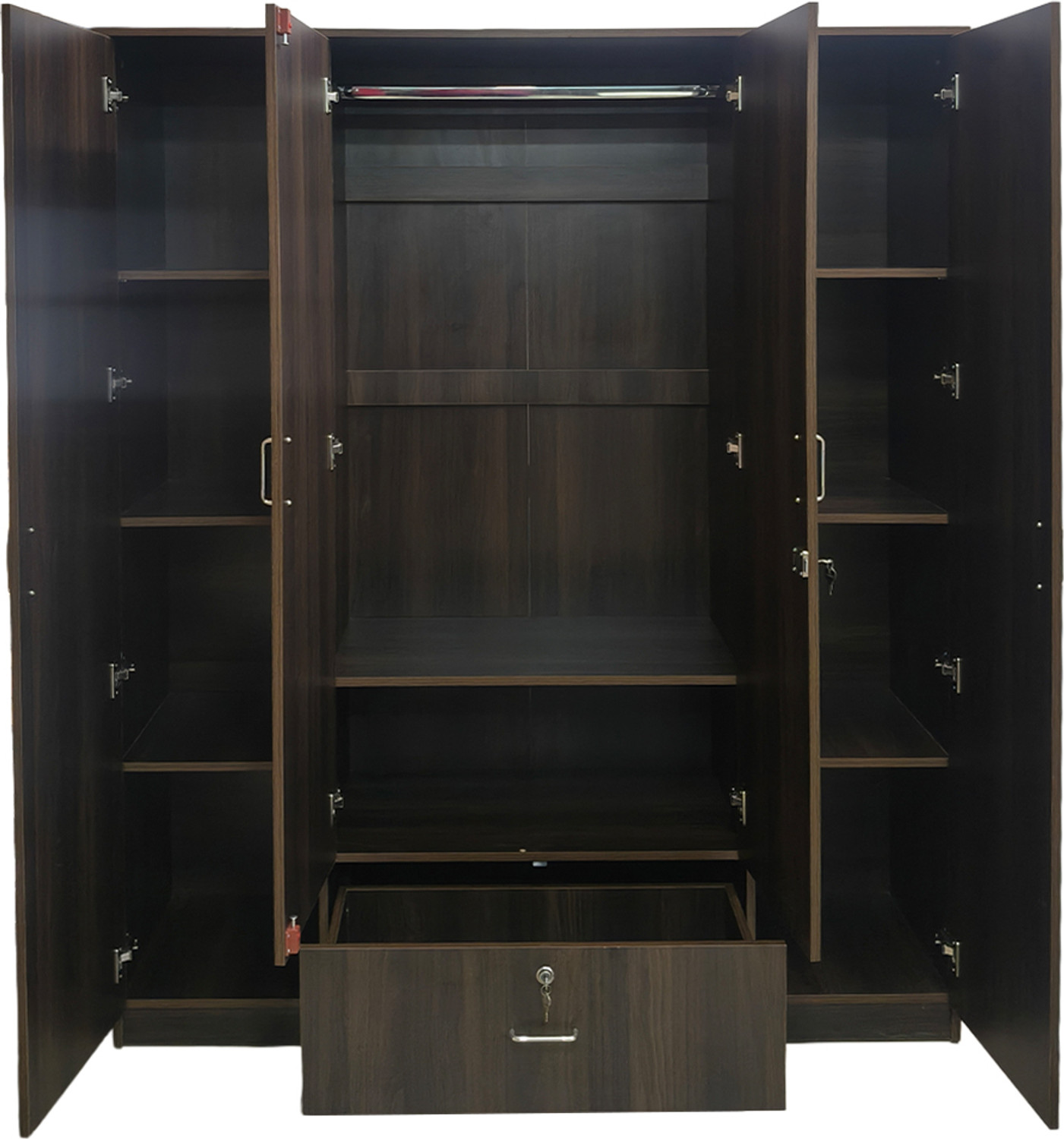 Image of Flipkart Perfect Homes Andes Engineered Wood 4 Door Wardrobe