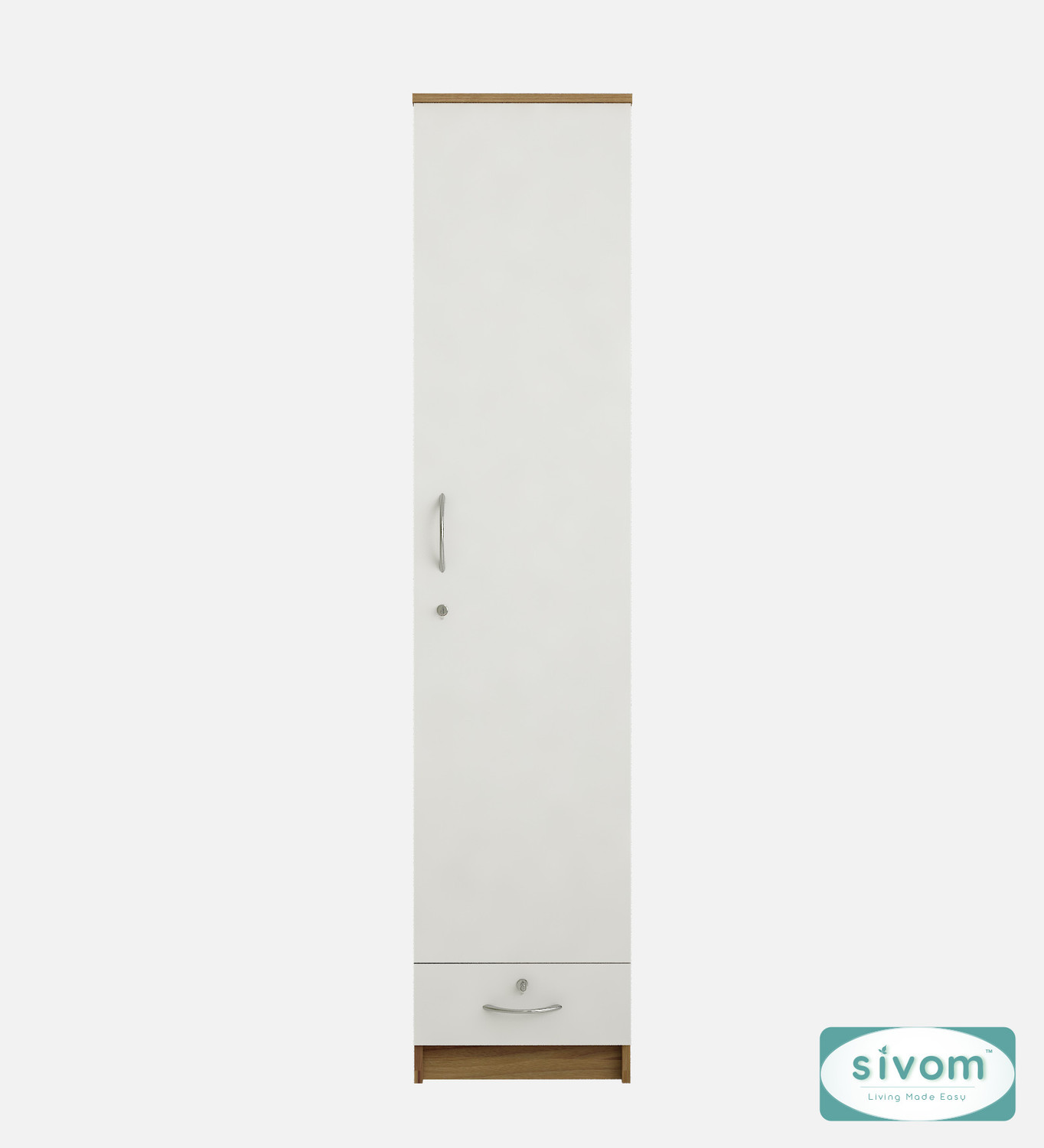 Image of SIVOM SIVOM Ultra Multipurpose Single Door OuterDrawer Wardrobe Engineered Wood 1 Door Wardrobe