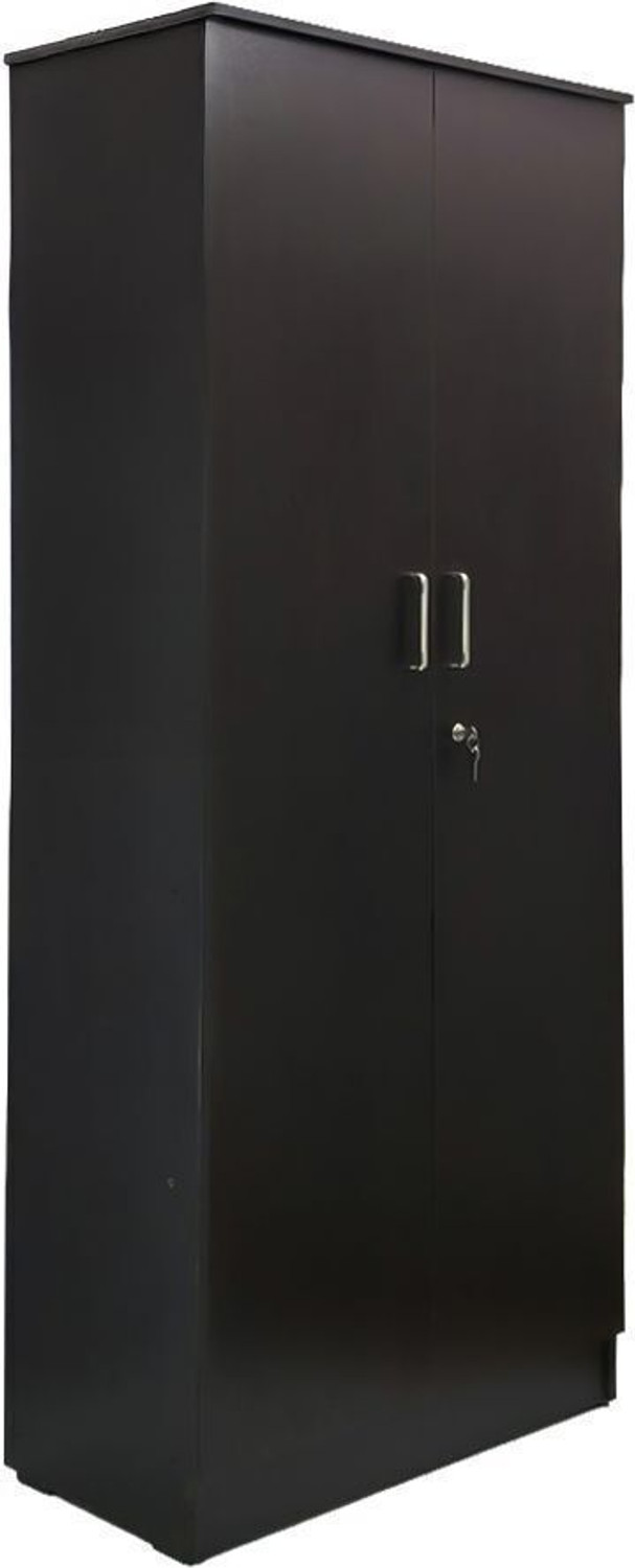 Image of KIK Verna 2 Door Wardrobe with Locker - Wenge Finish | Engineered Wood Almirah Engineered Wood 2 Door Wardrobe