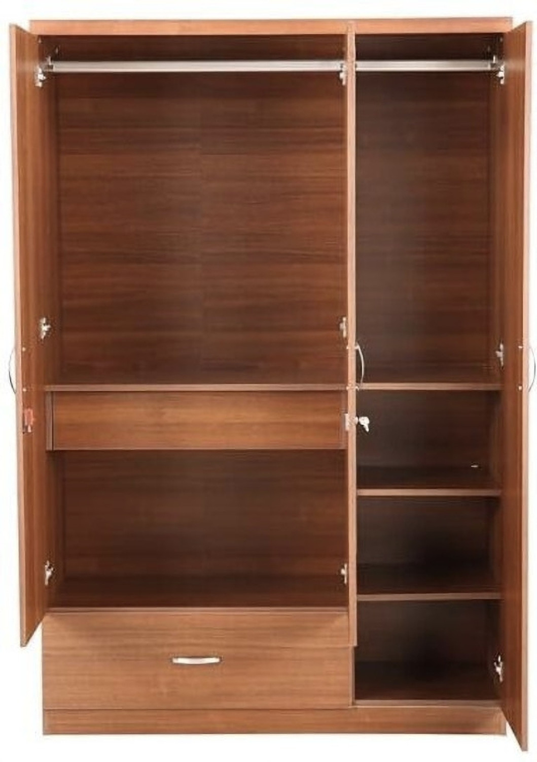 Image of CASPIAN Classy Engineered Wood 3 Door Wardrobe