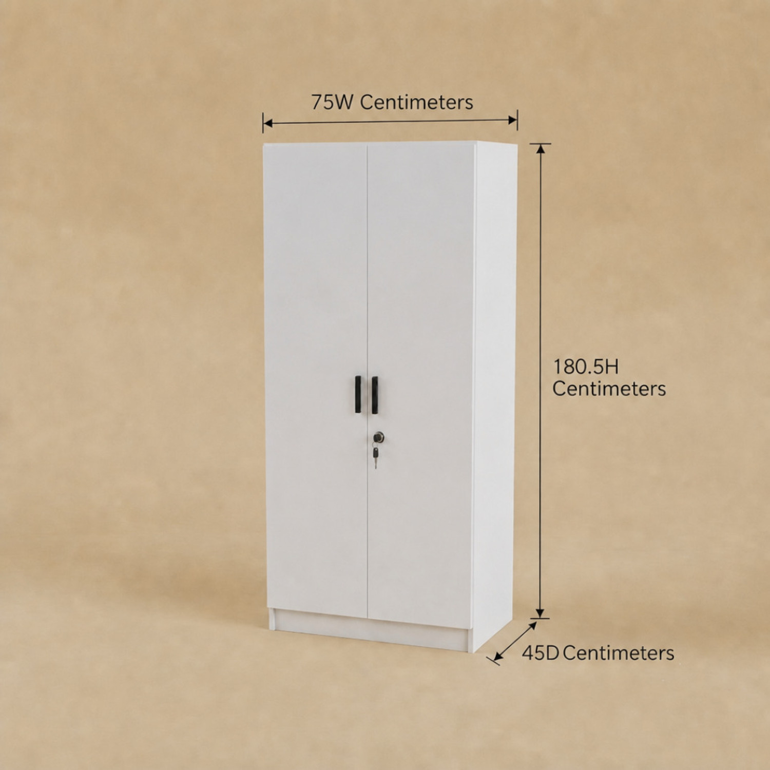 Image of Flipkart Perfect Homes Taro cupboard cabinet almirah double door hanging rod 3 Shelf 75 x 180.5 x 45 cm Engineered Wood 2 Door Wardrobe