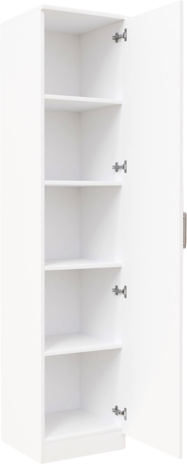 Image of Flipkart Perfect Homes Multipurpose Space Saving Wooden Wardrobe | Stylish White Door Storage Unit Engineered Wood 1 Door Wardrobe