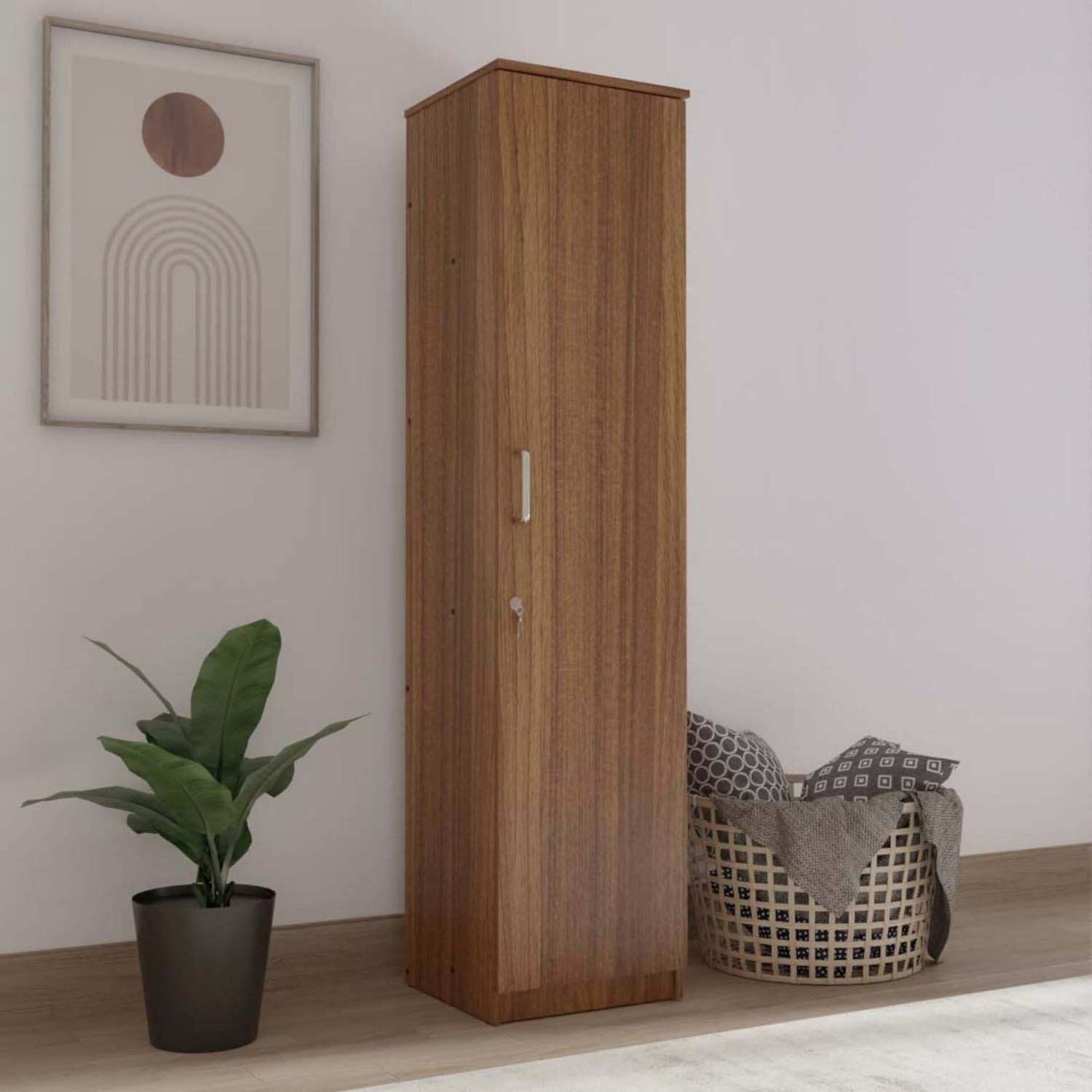 Image of neuspace Uno Engineered Wood 1 Door Wardrobe