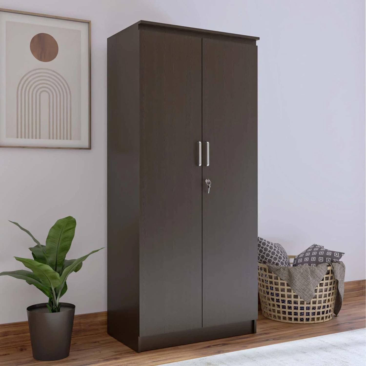 NEUDOT MONO Engineered Wood 2 Door Wardrobe Price in India - Buy