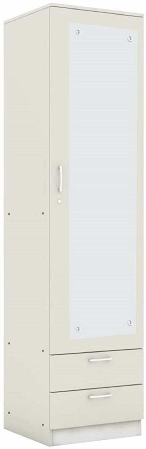 Image of CASPIAN Wooden Almirah for Clothes and Stacking space -Home Furniture Storage Engineered Wood 1 Door Wardrobe