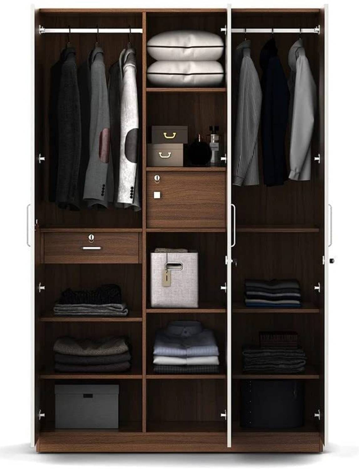 CASPIAN 3 Door Wooden Wardrobe - Image 4
