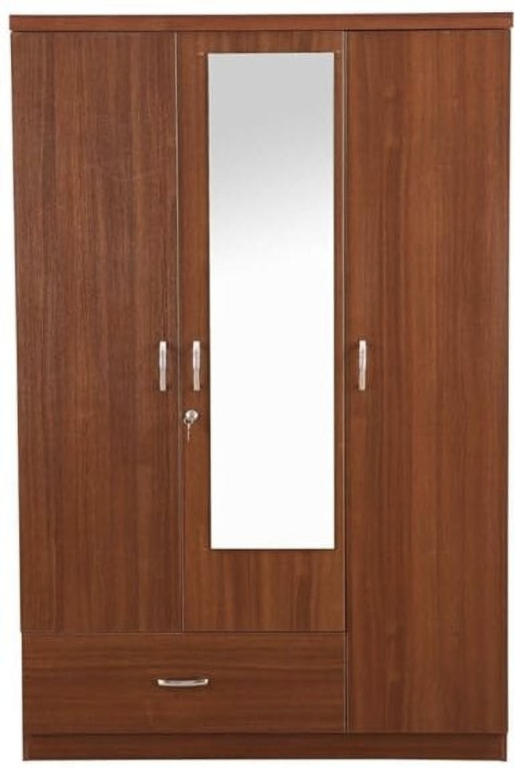 Image of CASPIAN Classy Engineered Wood 3 Door Wardrobe