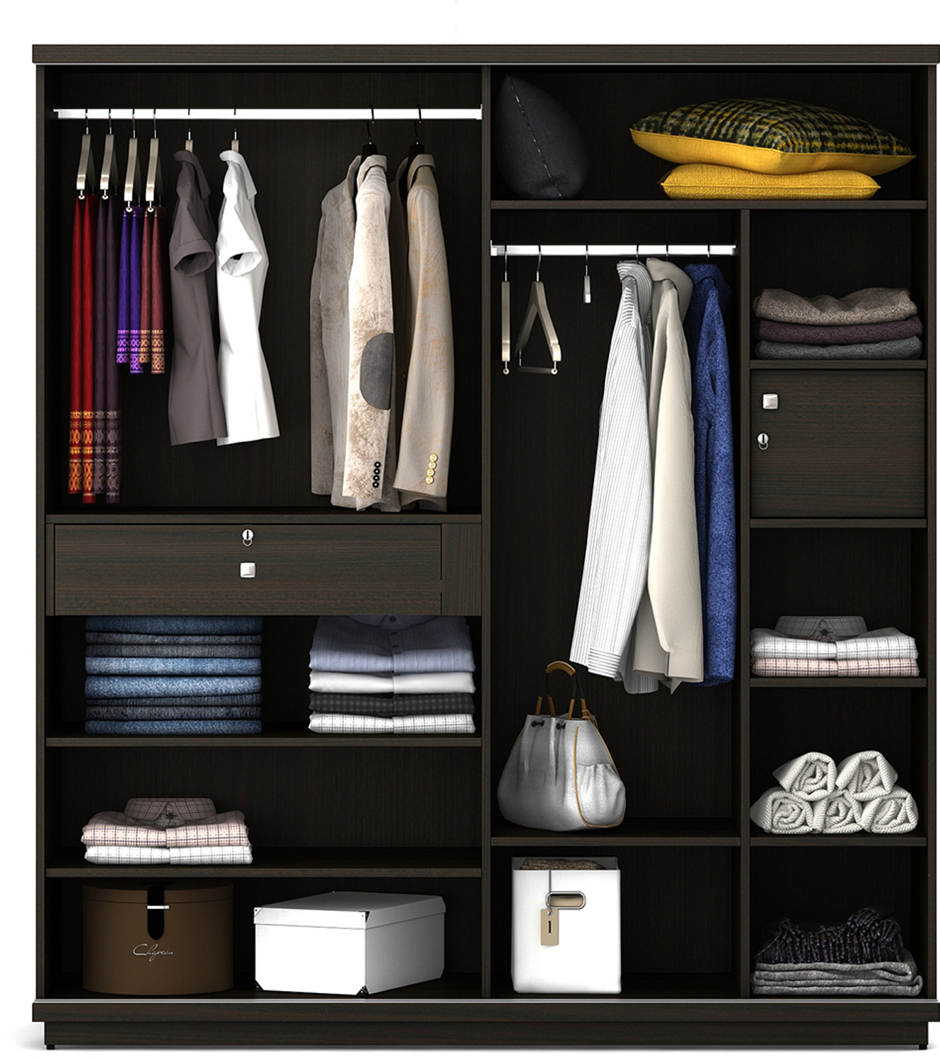 Image of SPACEWOOD Engineered Wood 2 Door Wardrobe