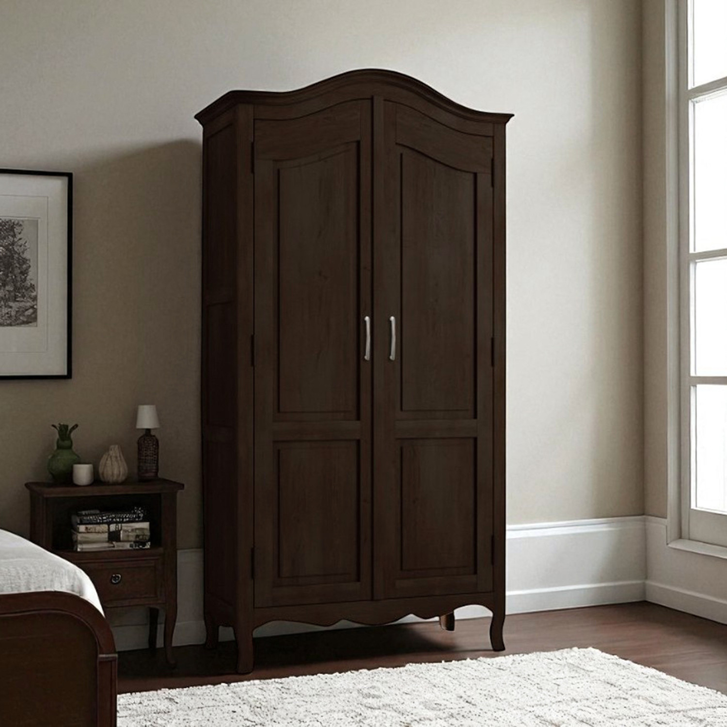 Image of THE ATTIC Solid Wood 2 Door Wardrobe