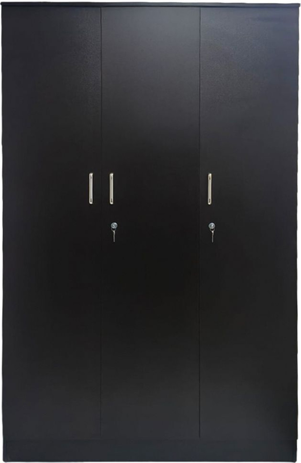 Image of KIK Verna 3 Door Wardrobe with Locker - Wenge Finish | Engineered Wood Almirah Engineered Wood 3 Door Wardrobe