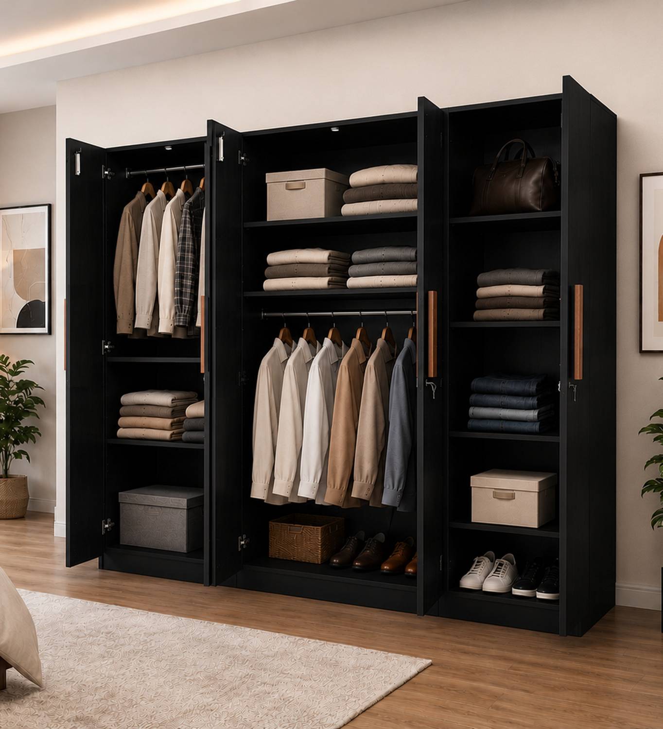 Trevi Mustang Premium Bedroom Storage Cabinet with Hanging Space