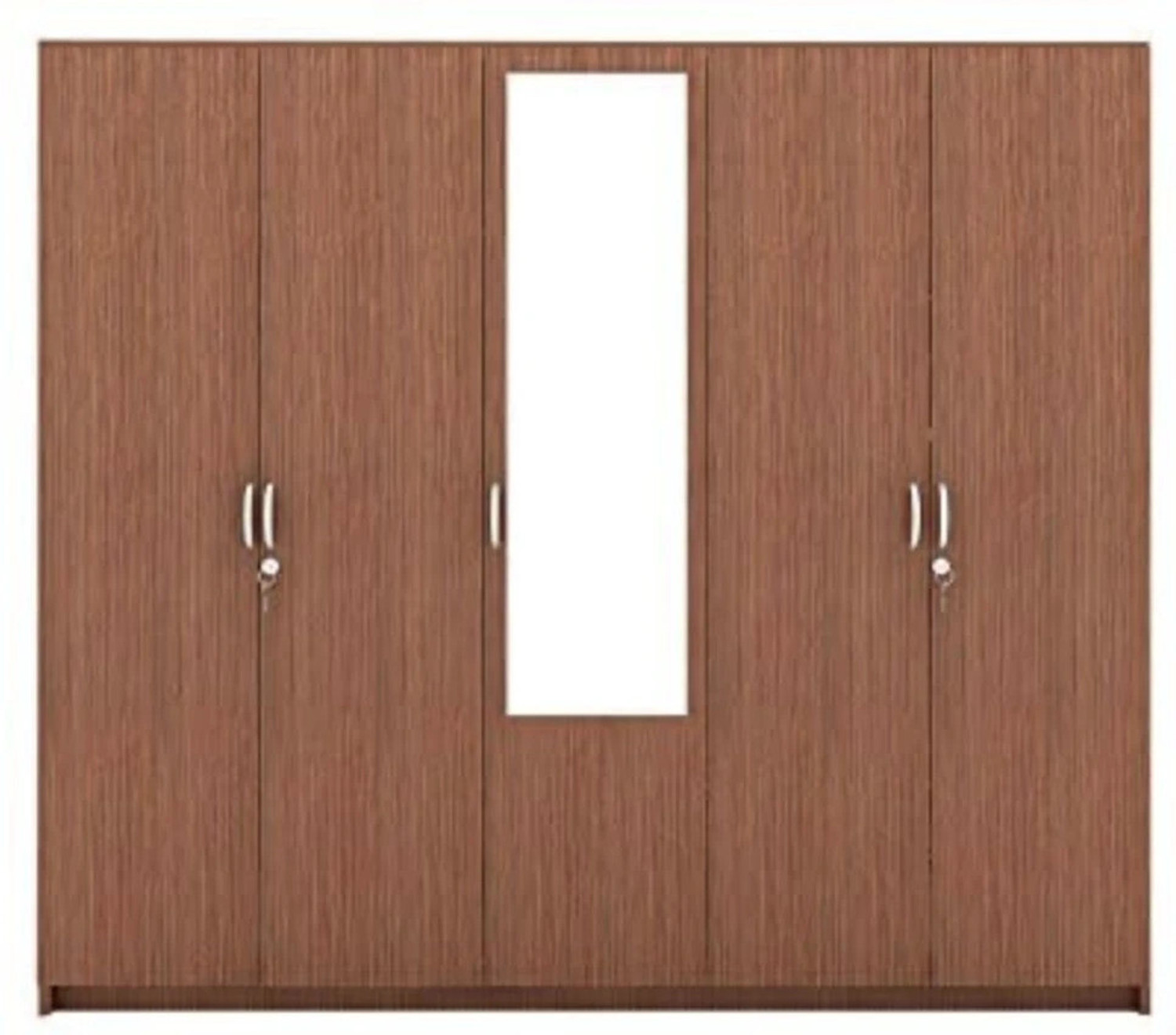 Image of CASPIAN Wooden Almirah for Clothes and Stacking space -Home Furniture Storage Engineered Wood 5 Door Wardrobe
