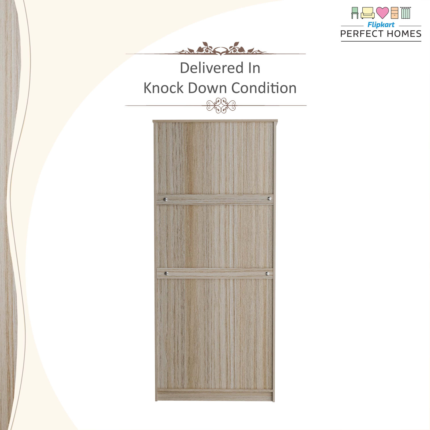 Image of Flipkart Perfect Homes Engineered Wood 2 Door Wardrobe