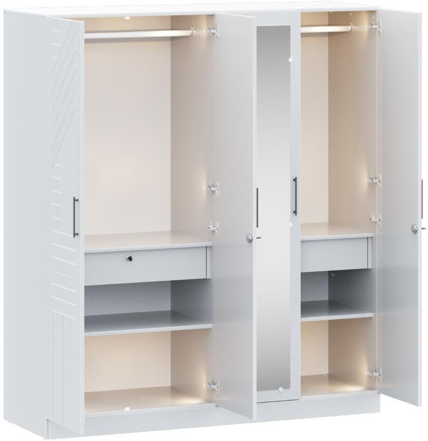 Image of Wakefit Tyrian Engineered Wood 4 Door Wardrobe