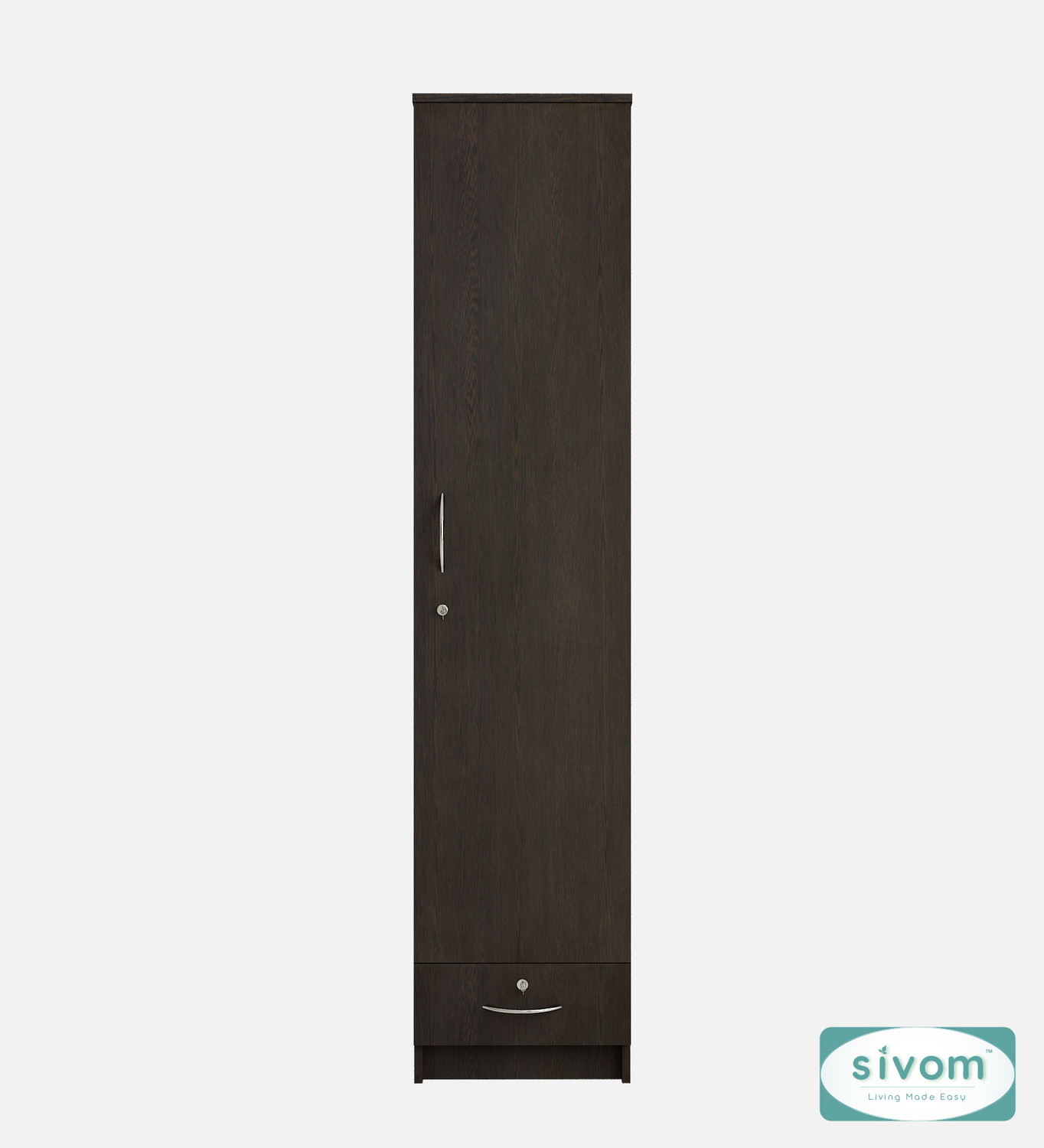 Image of SIVOM SIVOM Ultra Multipurpose Single Door OuterDrawer Wardrobe Engineered Wood 1 Door Wardrobe