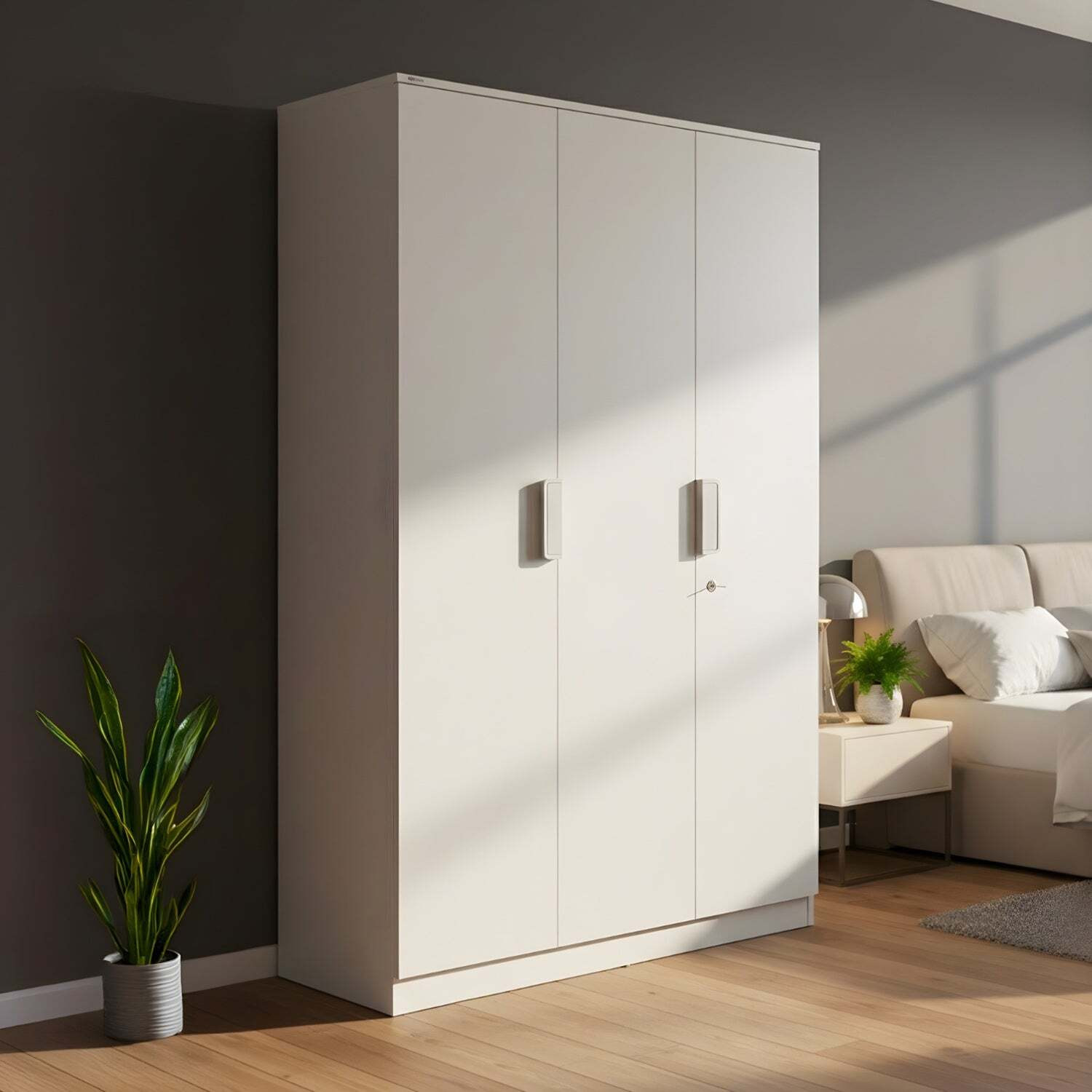 Image of Nilkamal Joyce Engineered Wood 3 Door Wardrobe