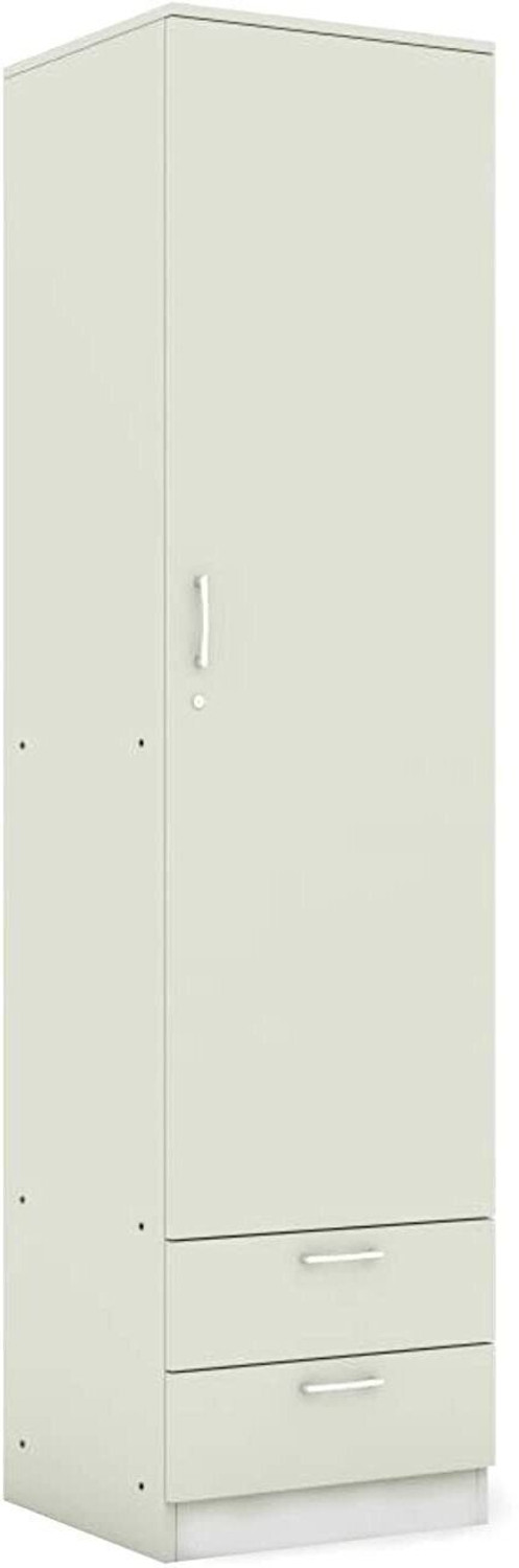 Image of CASPIAN Wooden Almirah for Clothes and Stacking space -Home Furniture Storage Engineered Wood 2 Door Wardrobe