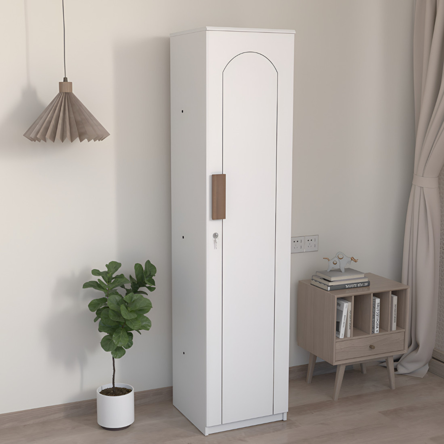 Image of neuspace Uno Engineered Wood 1 Door Wardrobe