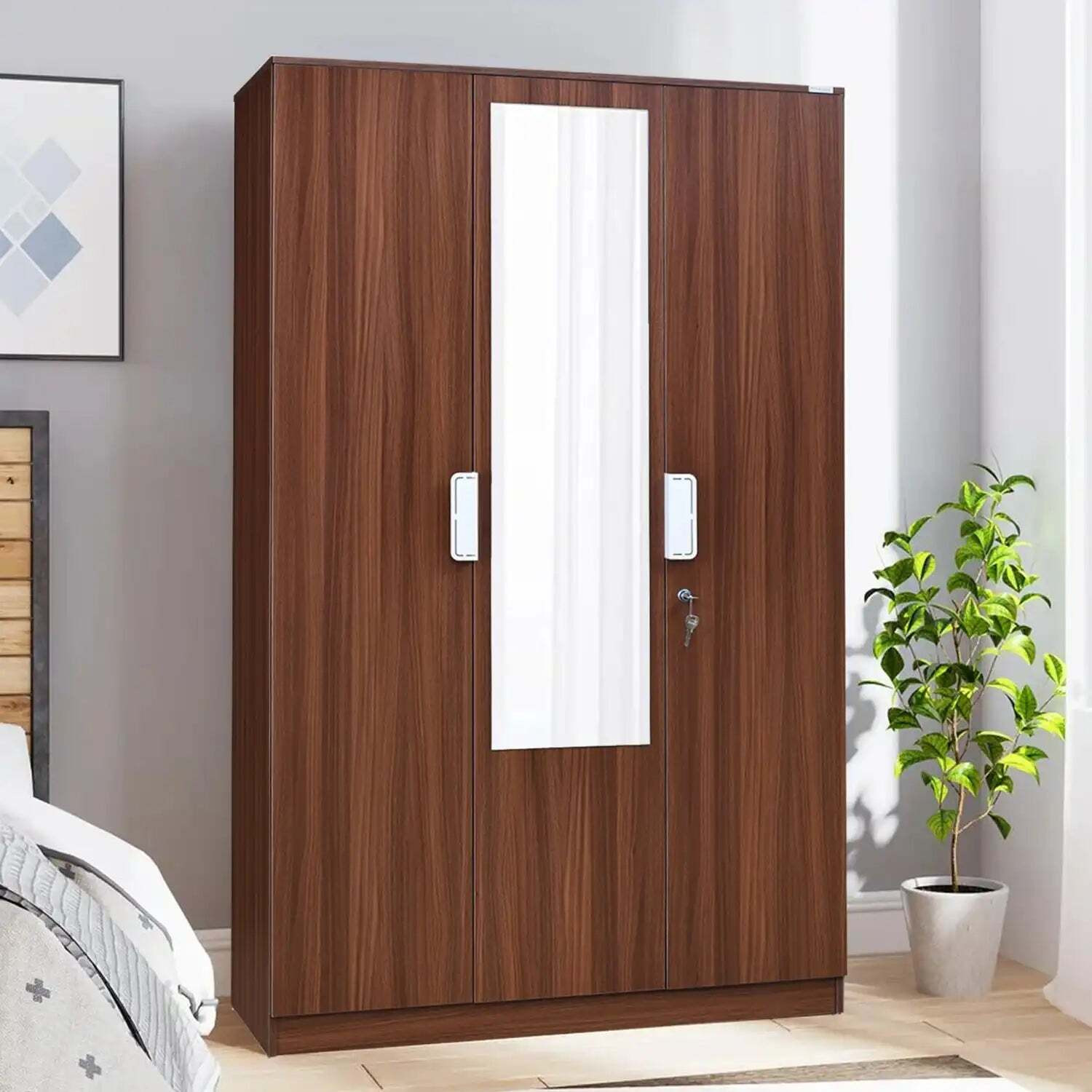 Image of Nilkamal Joyce Engineered Wood 3 Door Wardrobe