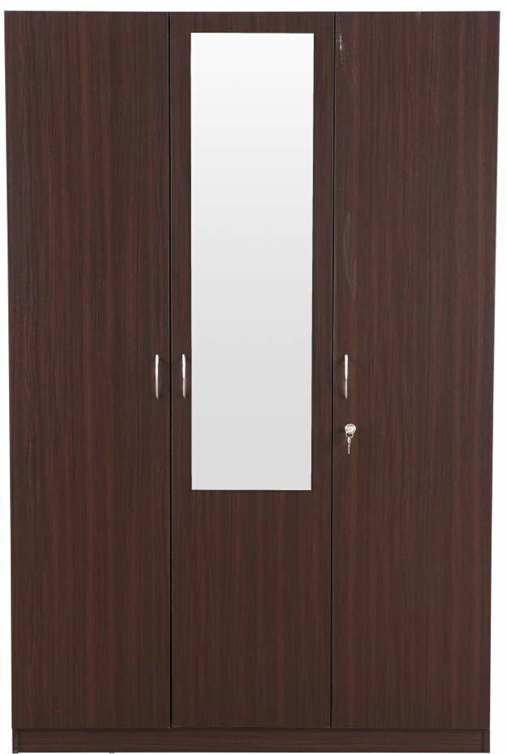 Image of CASPIAN Wooden Almirah for Clothes and Stacking space -Home Furniture Storage Engineered Wood 3 Door Wardrobe