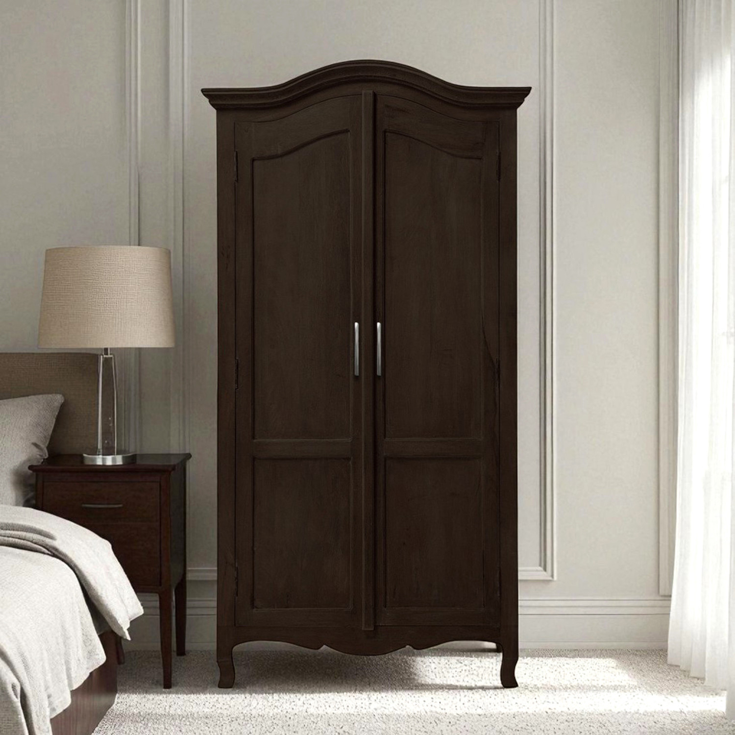 Image of THE ATTIC Solid Wood 2 Door Wardrobe