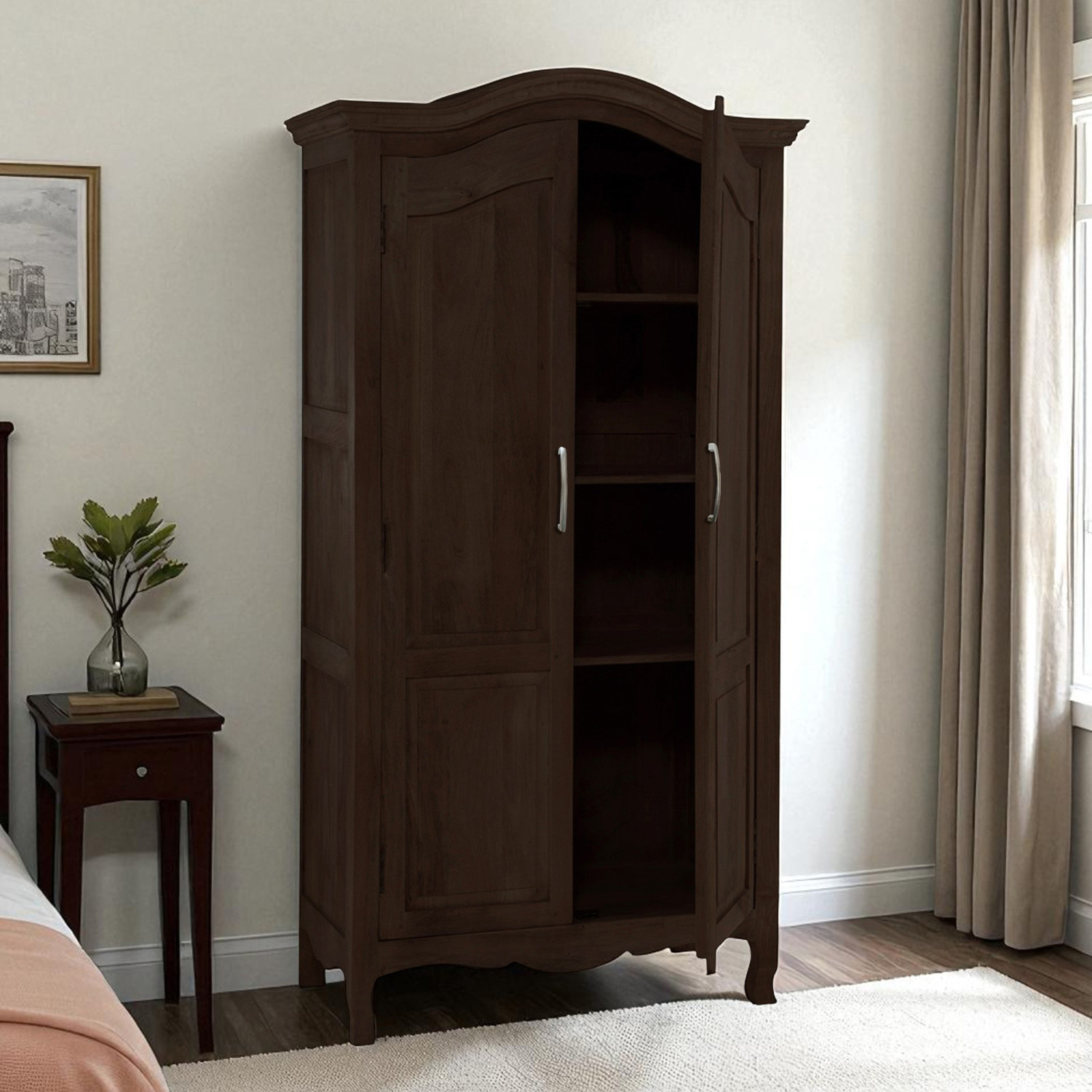 Image of THE ATTIC Solid Wood 2 Door Wardrobe