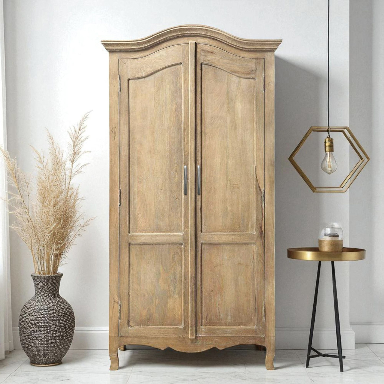 Image of THE ATTIC Solid Wood 2 Door Wardrobe