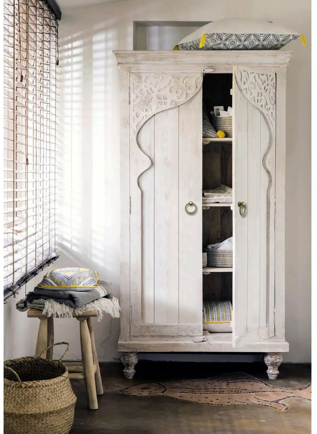 Image of THE ATTIC Solid Wood 2 Door Wardrobe