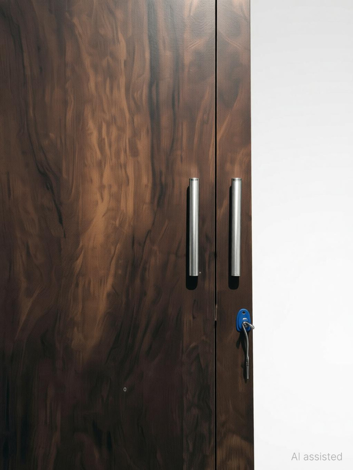Image of CASPIAN Wooden Almirah for Clothes and Stacking space -Home Furniture Storage Engineered Wood 2 Door Wardrobe