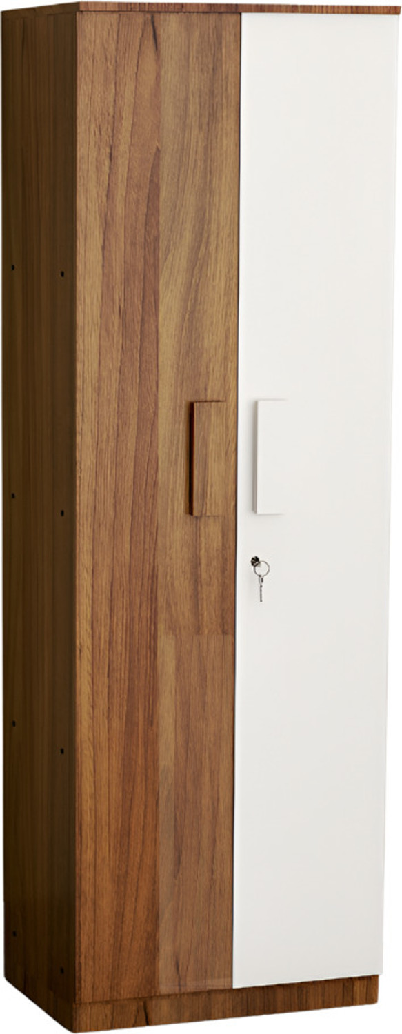 Image of neuspace Duo S Compact Clothes Storage Cabinet with Multiple Shelves Engineered Wood 2 Door Wardrobe