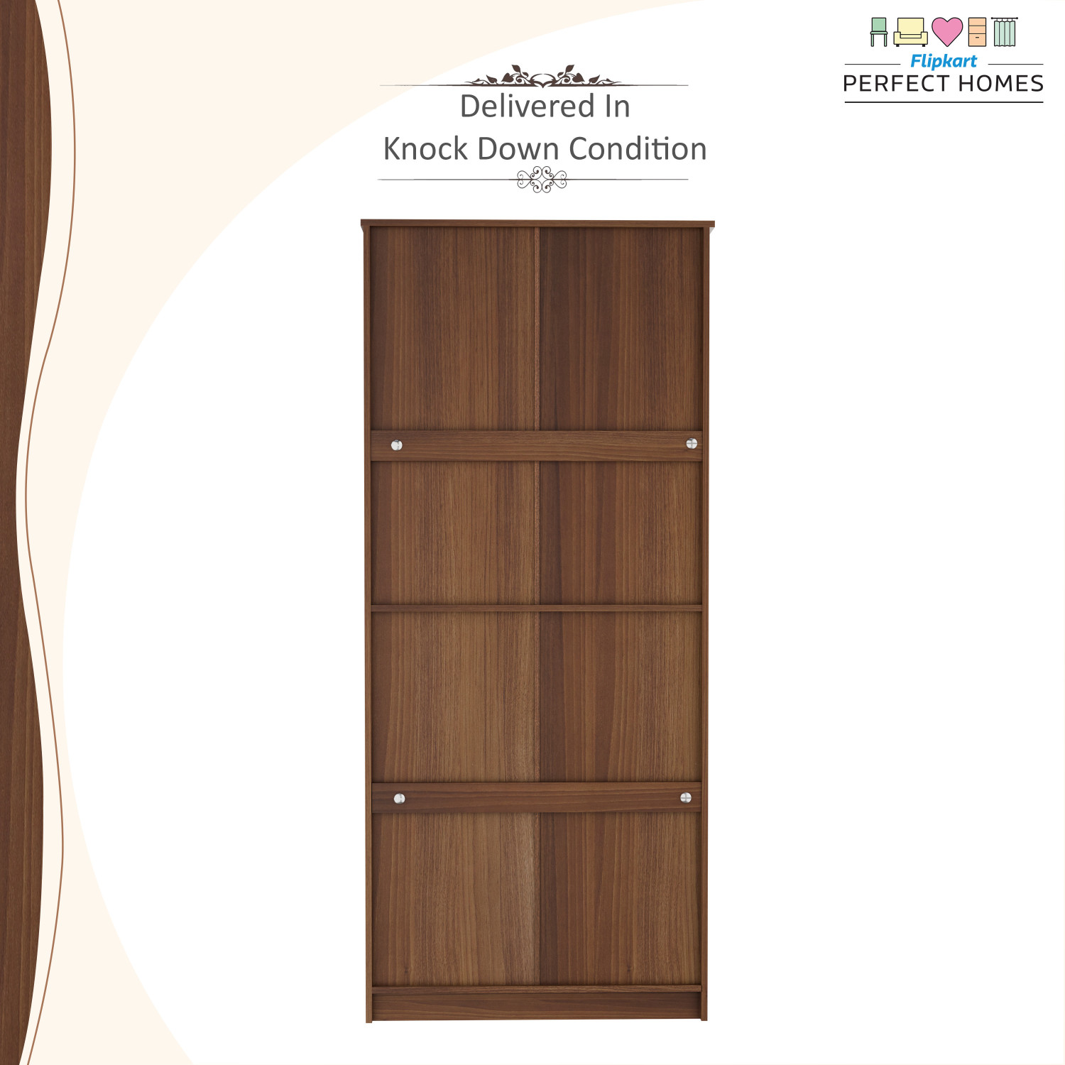 Image of Flipkart Perfect Homes Julian Engineered Wood 2 Door Wardrobe