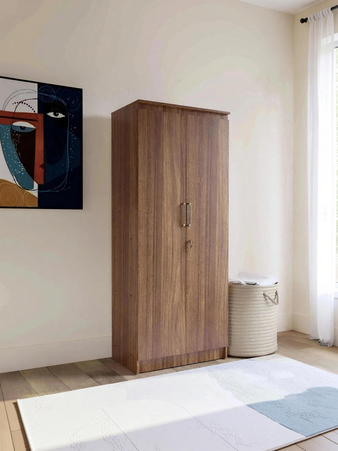 Image of neuspace DUO PLUS Engineered Wood 2 Door Wardrobe